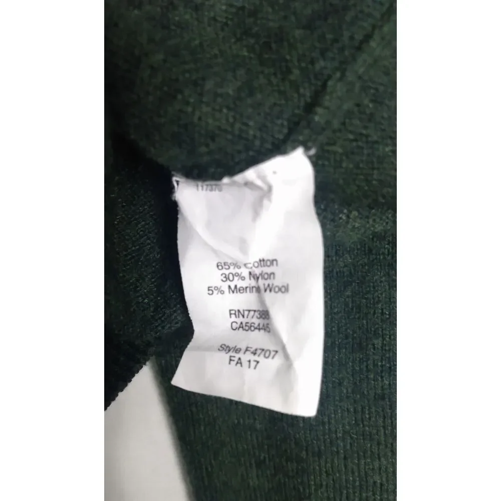 J. CREW Men's Harbor‎ Cotton Crewneck Sweater Size XL Green Color